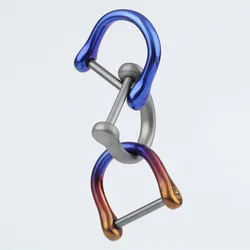 Titanium Luxury Car Keychain Key Ring Horseshoe Buckle Pendant Blue Matte Glossy Durable for Man Male Creativity Gift Wholesale