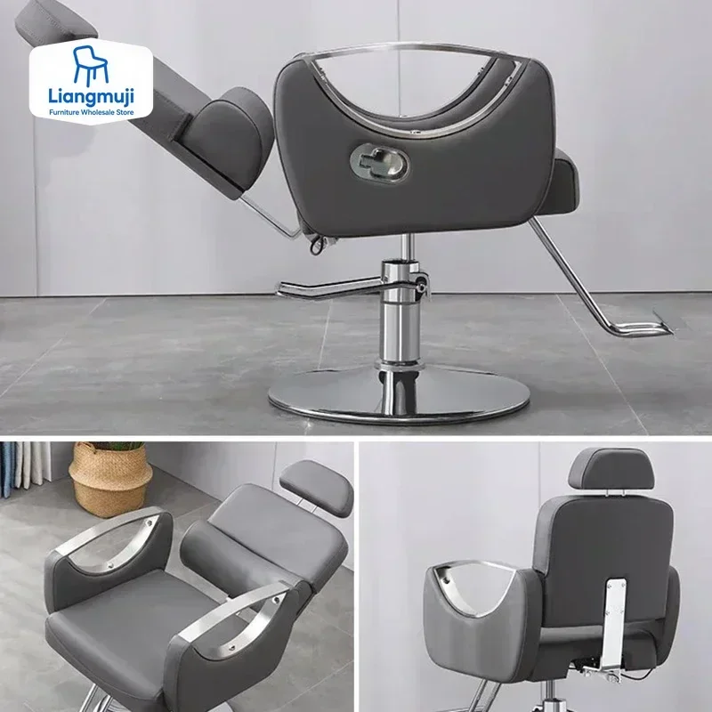 كراسي الحلاق المهنية الحلاق الفاخرة حصيرة كرسي المتداول تصفيف الشعر كرسي مريح صالون الشعر سيلا صالون الأثاث