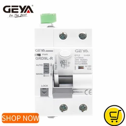 GEYA GRD9L RCCB Recloser with 4 Control Module Smart Residual Current Circuit Breaker 2P 40A 63A 0.03A 0.3A 0.1A RCD ELCB