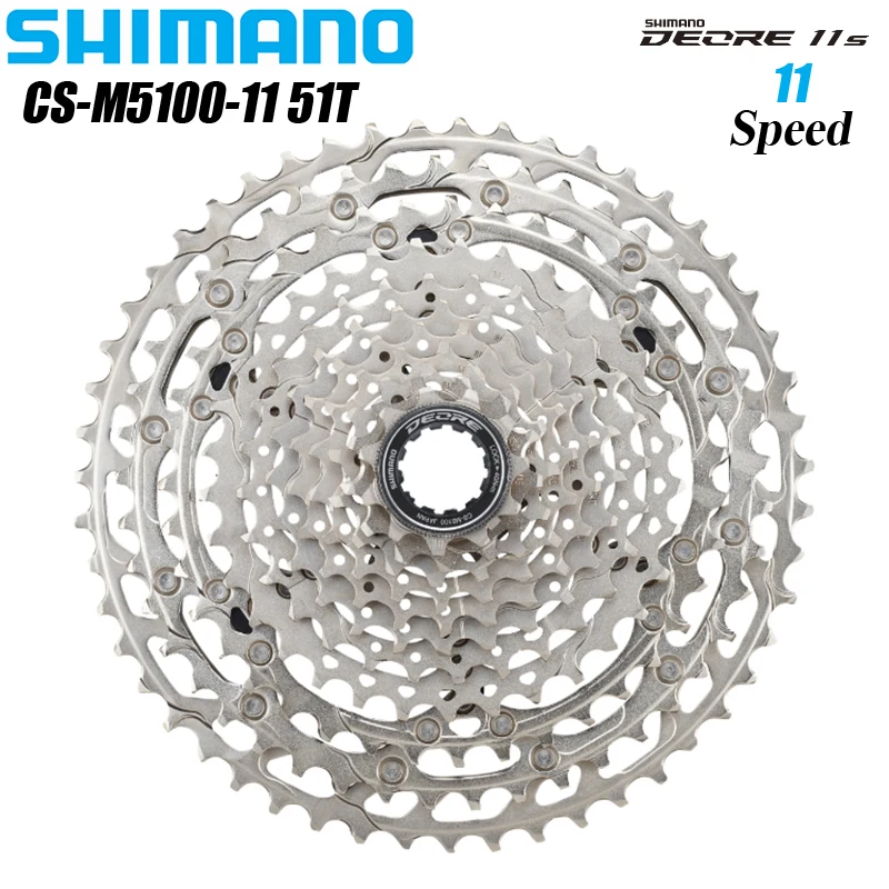 SHIMANO DEORE CS M5100 11 Speed 11-42T 11-51T Cassette HYPERGLIDE For MTB Bike Cassette Sprocket 11V HG Flywheel Original Parts