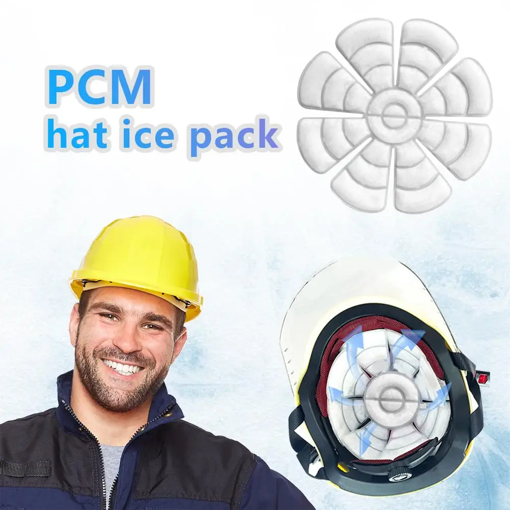 Pak es kepala tetap dingin, untuk topi, bantalan topi keras Interior pendingin untuk musim panas, bantalan topi es, paket pendingin fisik untuk helm berkendara