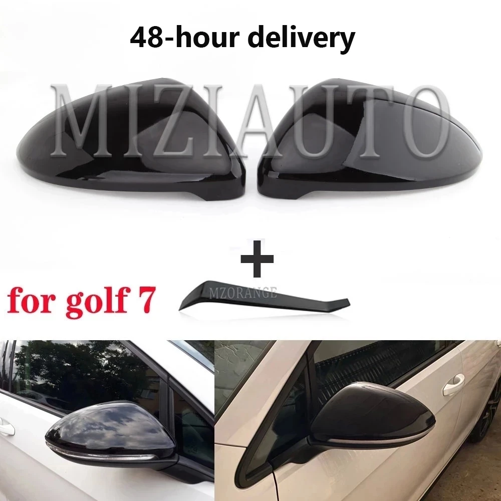 Side Mirror Cover Caps For VW Golf 7 MK7 7.5 GTI for Touran 2013-2020 Caps Rearview Rear View Mirror Tools Case Car Accessories