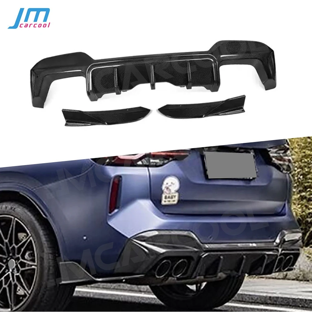 

Rear Bumper Diffuser Side Flaps Splitters FRP for BMW X3M F97 2022+Dry Carbon Fiber Car Trunk Lower Lip Splitter Car Styling