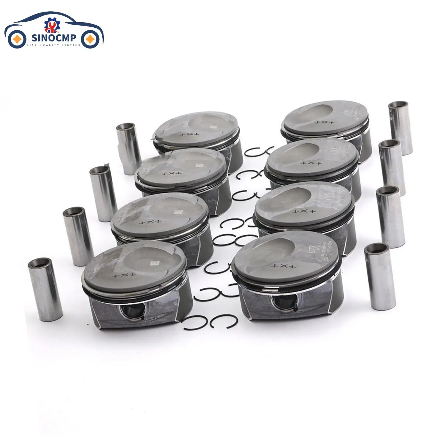 94810304824 94810304724 8PCS M48 Pistons & Rings Kit For Porsche Cayenne Panamera S GTS 957 970 4.8L V8 M48.01/02/20/40 4806CC