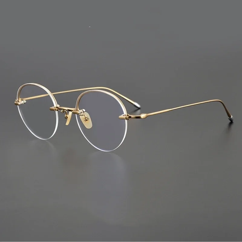 Round Optical Lenses Glasses Frames Woman Japan Handmade Titunium Optical Glasses Frame ARLT5921 Prescription Frame Shades