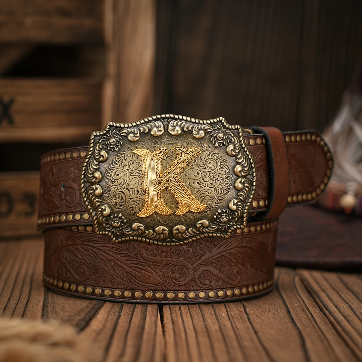 1 Stück Western-Cowboy-Gürtel - Geeignet für Männer und Frauen. Western-Gürtel mit PU-Prägung und Schnalle. Einzigartiges und Retro-Design – Detail 18
