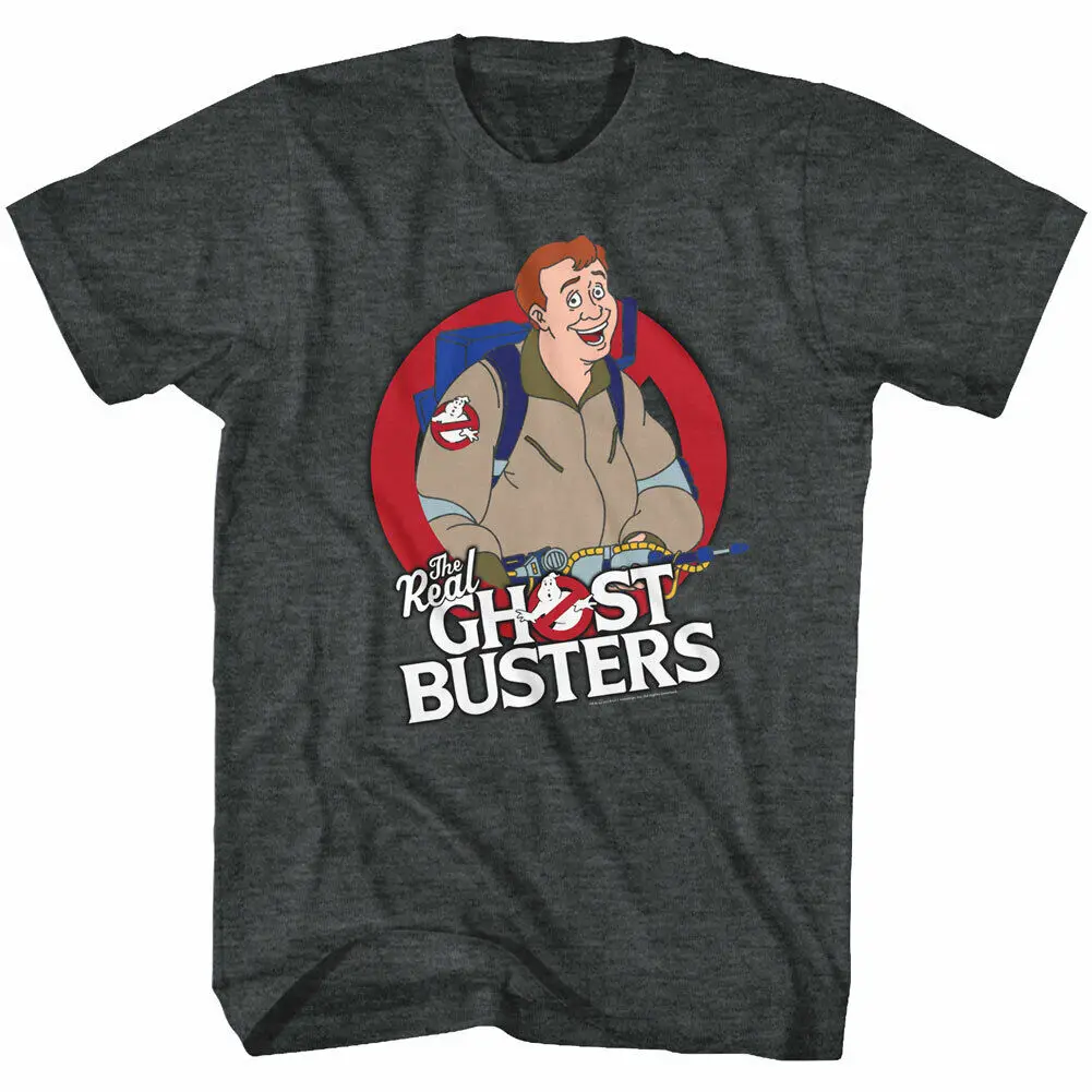 

The Real Ghost Busters Animated TV Series Ray Smiling Drawing Men's T Shirt
