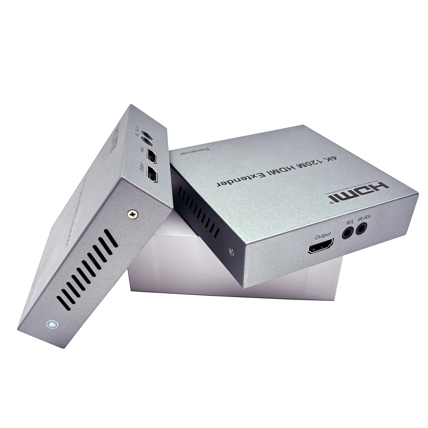 4K HDMI Ethernet Extender Over RJ45 Cat5e Cat6 Network Cable 120M Video Transmitter and Receiver with Audio for Laptop PC To TV