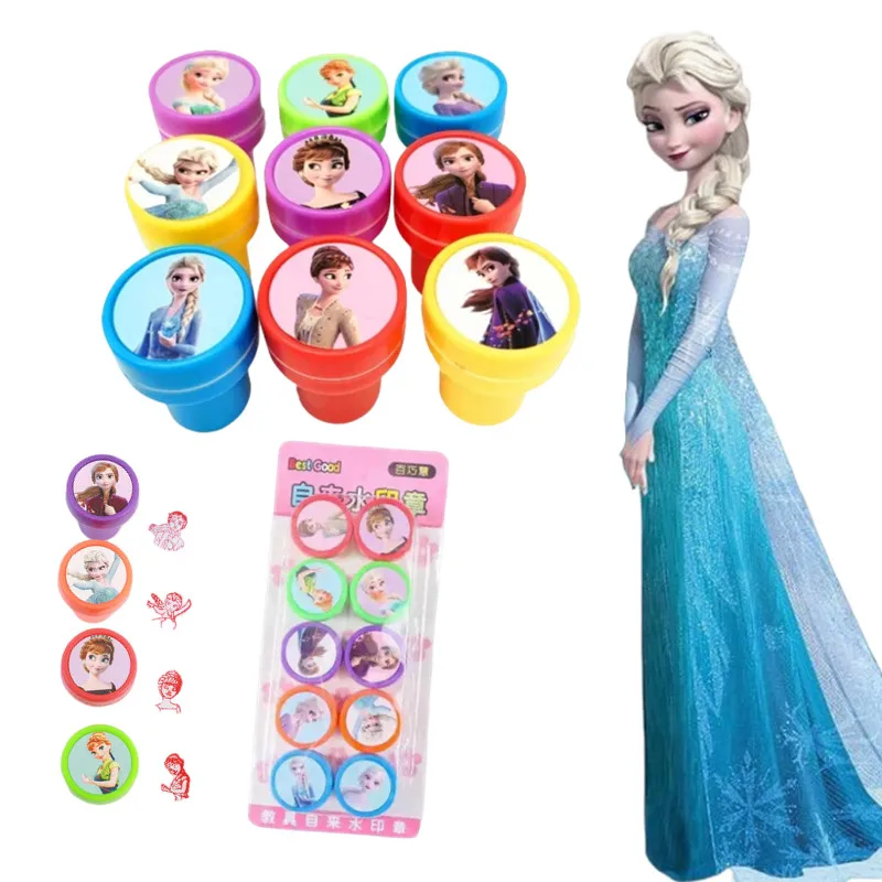 Disney Girls Frozen Elsa Superhero boys seal Spider Party Favor Kids Birthday Party Gift Spider Man Stamp Christmars Gift 10PCS