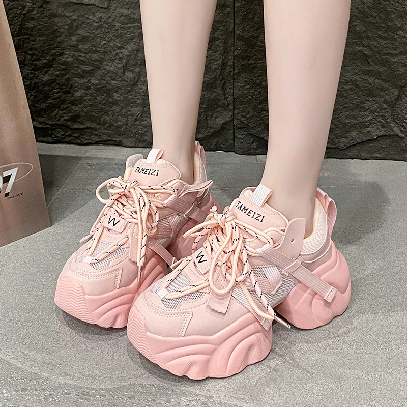 Classic Sneakers Women Autumn Fashion Chunky Women Shoes Breathable Sneakers Tenis Feminino Trainers Zapatillas Mujer 8CM