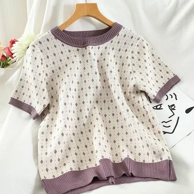 

Футболка Sweet Or Sve Трикотажный ор Дизайн Bubble Sve Женский летний топ Faion Commute Sle round Ne Pullover Top