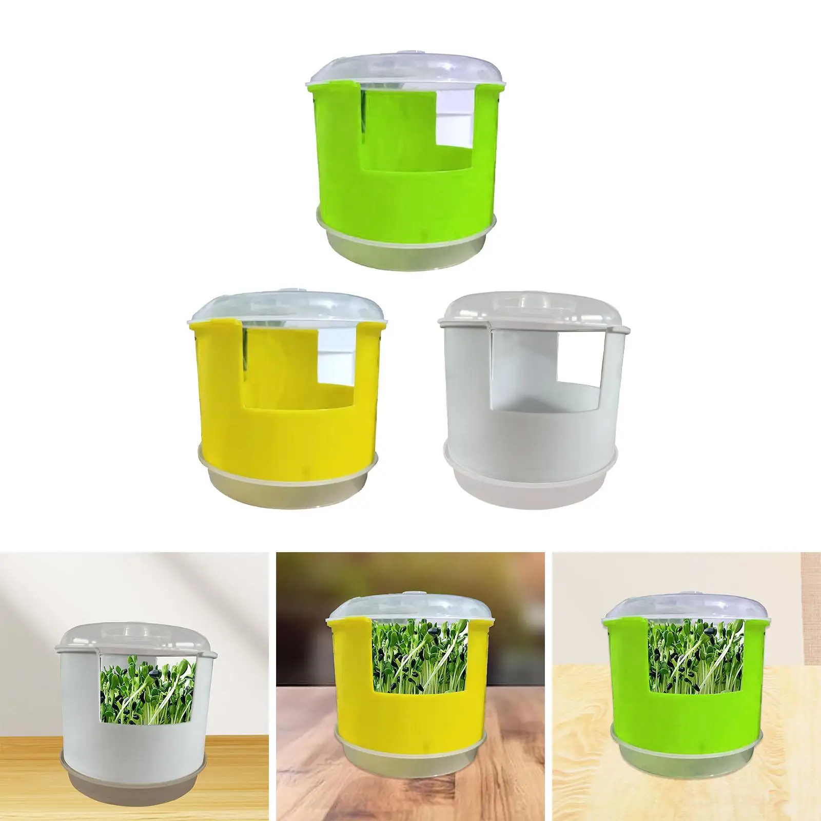 Sprouting Tray Portable Nursery Tray Easy Use Grow Germination Soilless Planting Pot Planting Box for Wheatgrass Wheat Pea Bean