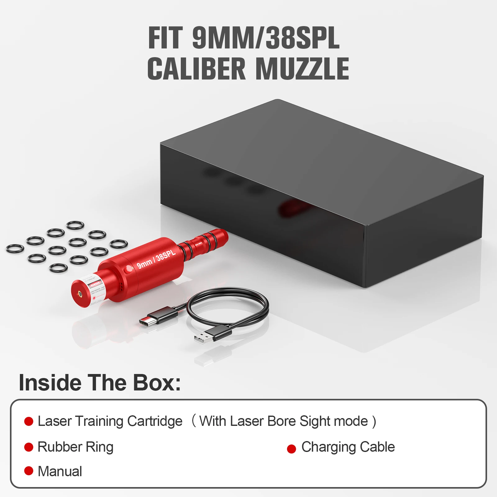 مدرب ليزر مغناطيسي ثنائي الغرض 9 مم/38SPL، نقطة حمراء، مدرب ليزر بنقطة خضراء، خرطوشة تدريب ليزر مسحوق جاف