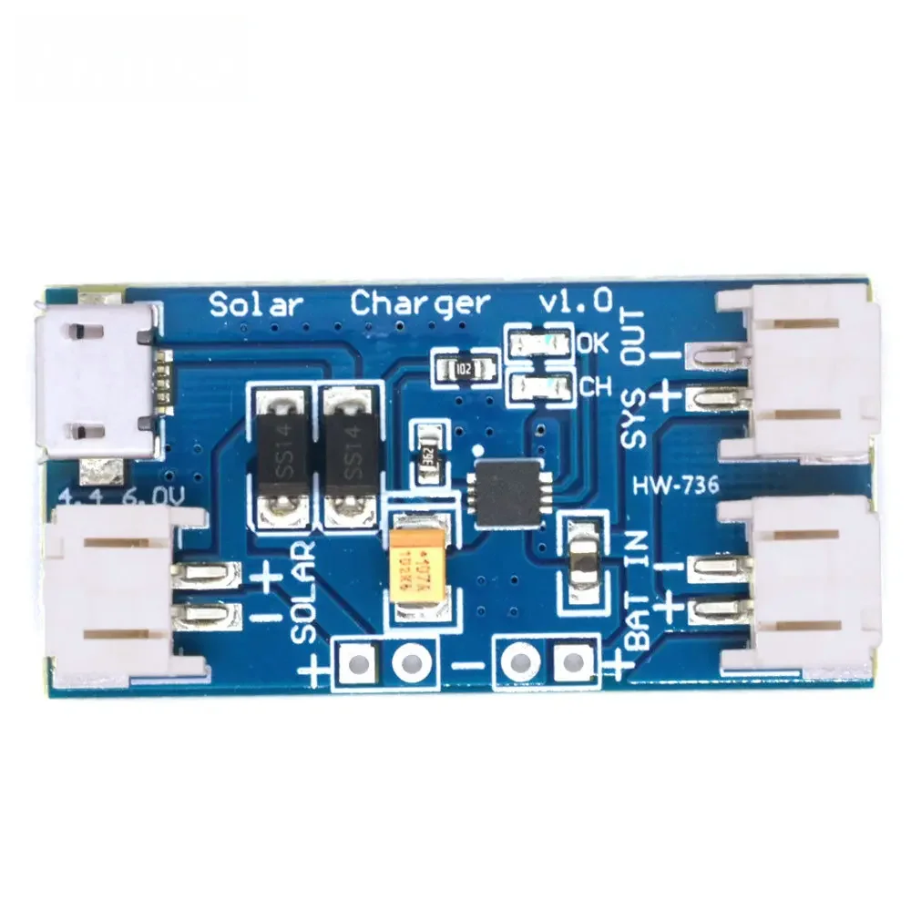 Solar Lipo Charger Board CN3065 Lithium Battery Charge Chip DIY Outdoor Charging Board Module with Connector Wire For Arduino