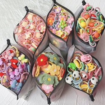 女の子のための弾性蝶ネクタイヘッドバンド、かわいいヘアバンド、子供のためのヘアアクセサリー、漫画の弓、ヘッドウェアの装飾品、ギフト、セットあたり10個