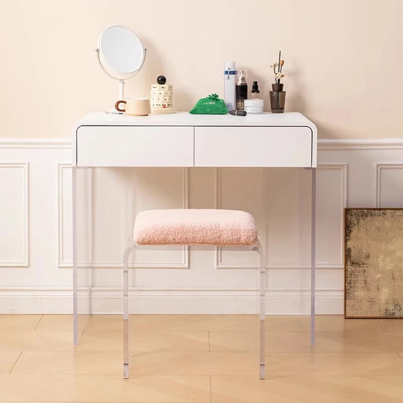 Acrylic Black Vanity Table Cheap Beauty Cosmetics College Dorm Essentials Dressing Table Organizer Penteadeira Home Decoration