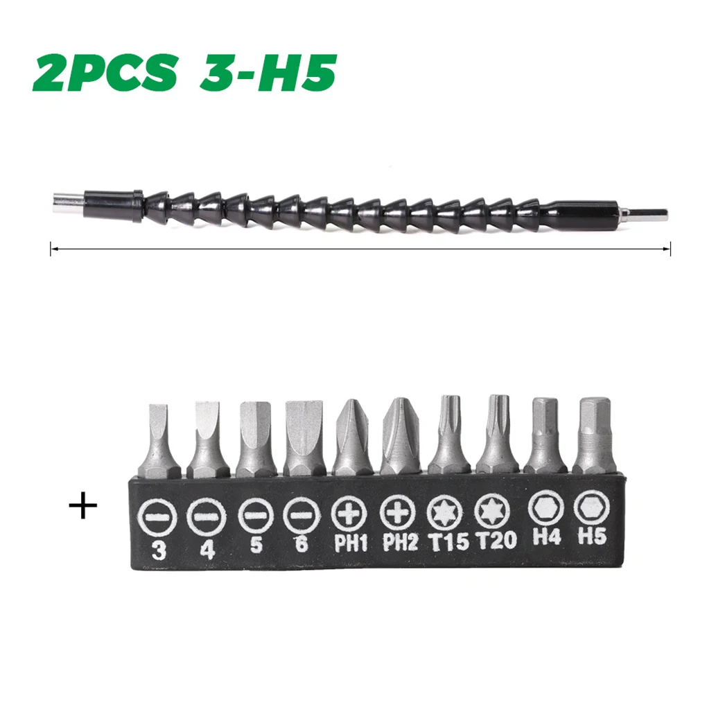 10 Pieces/Set Screwdriver Bit Hex Shank Extension Bits Accessory Type 2