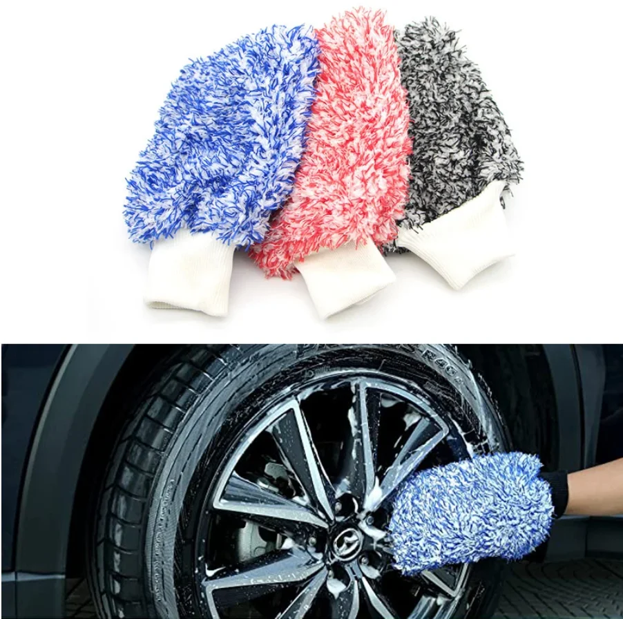 High Density Soft Car Cleaning Glove Ultra Soft Mitt Microfiber Madness Wash Mitt Easy To Dry Auto Detailing Car Wash Mitt