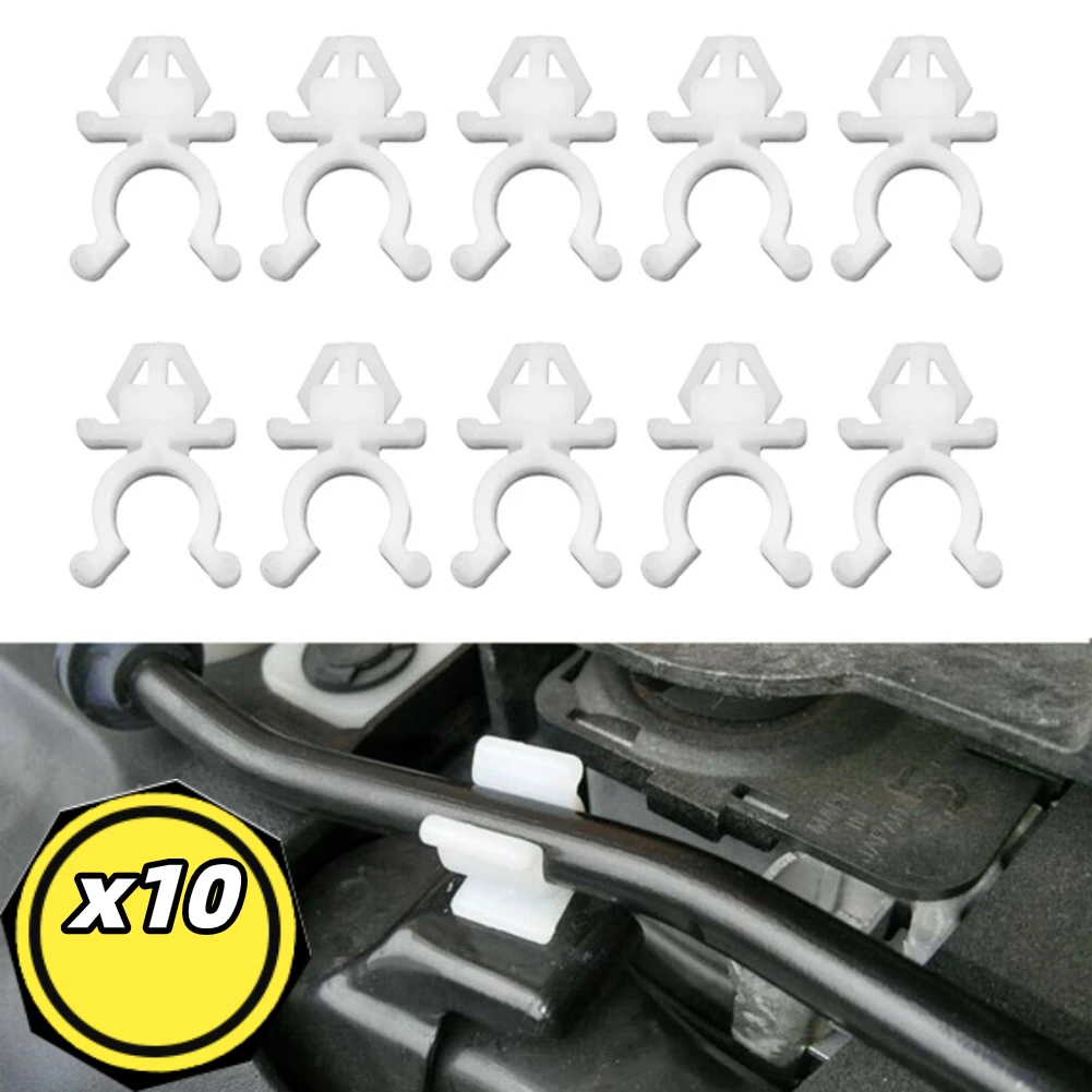 10pcs Bonnet Hood Rod Holder Clip For Nissan Skyline R32 R33 1989-1998 For Navara D22 White Bonnet Hood Rod Holder Clip Tools