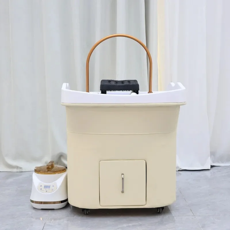 XinSheng Heating Head SPA Water Circulation Shampoo Basin Barber Shop Hair Wash Salon Device with Fumigation Machine & Cover