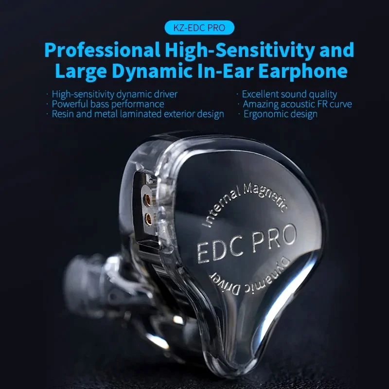 KZ EDC PRO single-action HIFI in-ear wired headphones High-quality fever-level entry music game