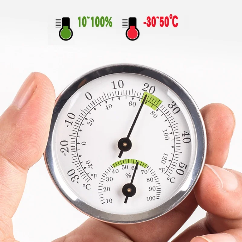 Pointer Thermometer Hygrometer Thermohygrometer Indoor Outdoor Wall-mounted Electronic Temperature Humidity Meter for Household