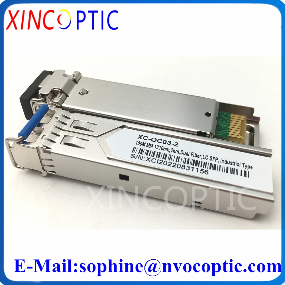 Imagem -05 - Transceptor Óptico Sfp 155mbps 100m mm 1310nm2km Fibra Dupla tipo Industrial lc Compatível com Interruptor Cisco Mikrotik 10 Peças