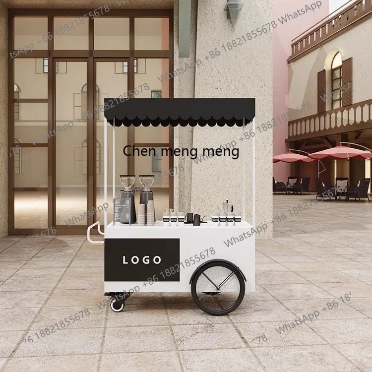E153 Wrought iron stall cart Mobile night market Outdoor promotion Food truck Market stall cart