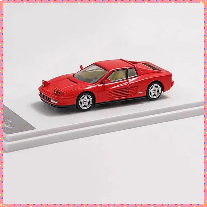 Diecast XF  Alloy 1: 64 1988 Testarossa Retro Luxury Sports Car Standing Lamp Edition Car Model Holiday Gifts Toys