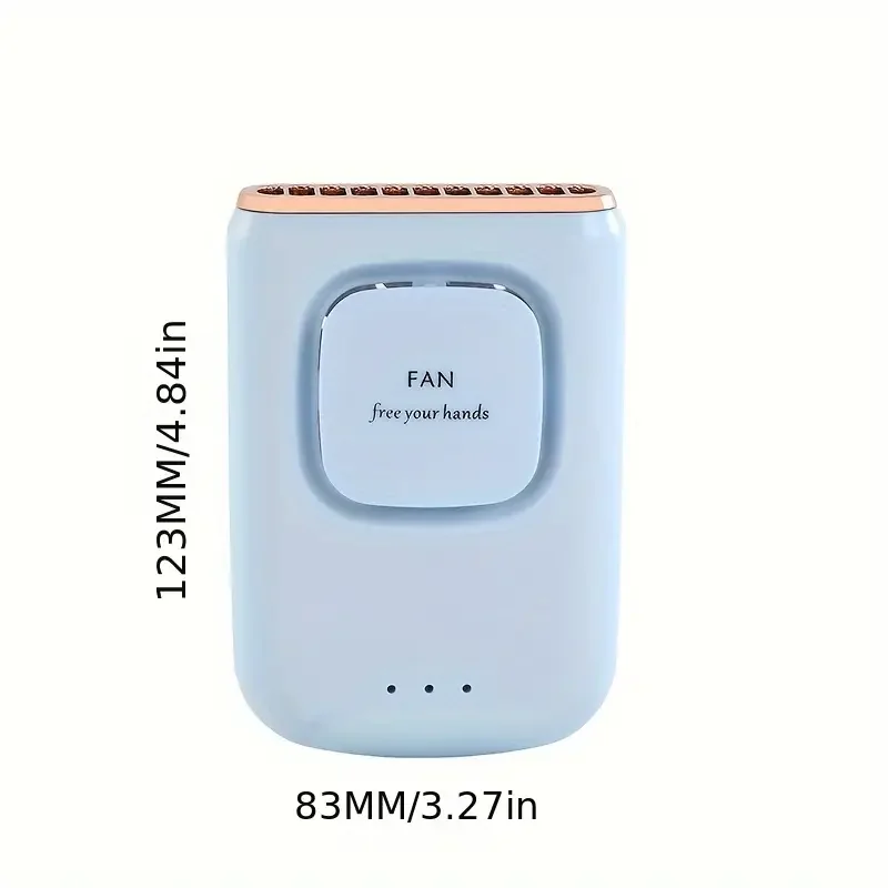 Ultra-Portable USB Mini Handheld Neck Fan | Rechargeable & Hands-Free Cooling for Summer Outdoor Adventures, Camping, Hiking & T