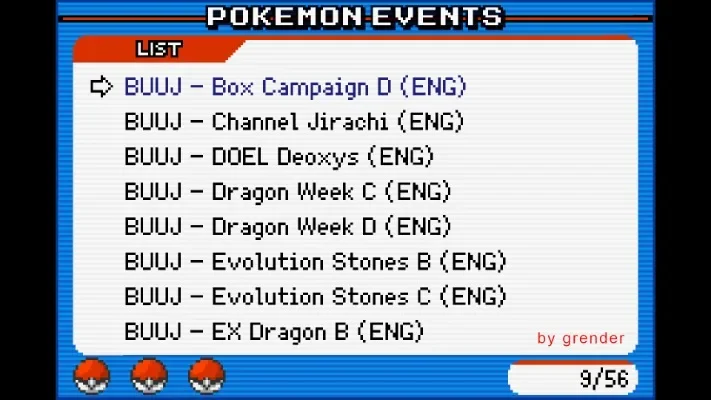 Pokemon Event Distribution Video Game Cartridge for Third Generation Games English Language