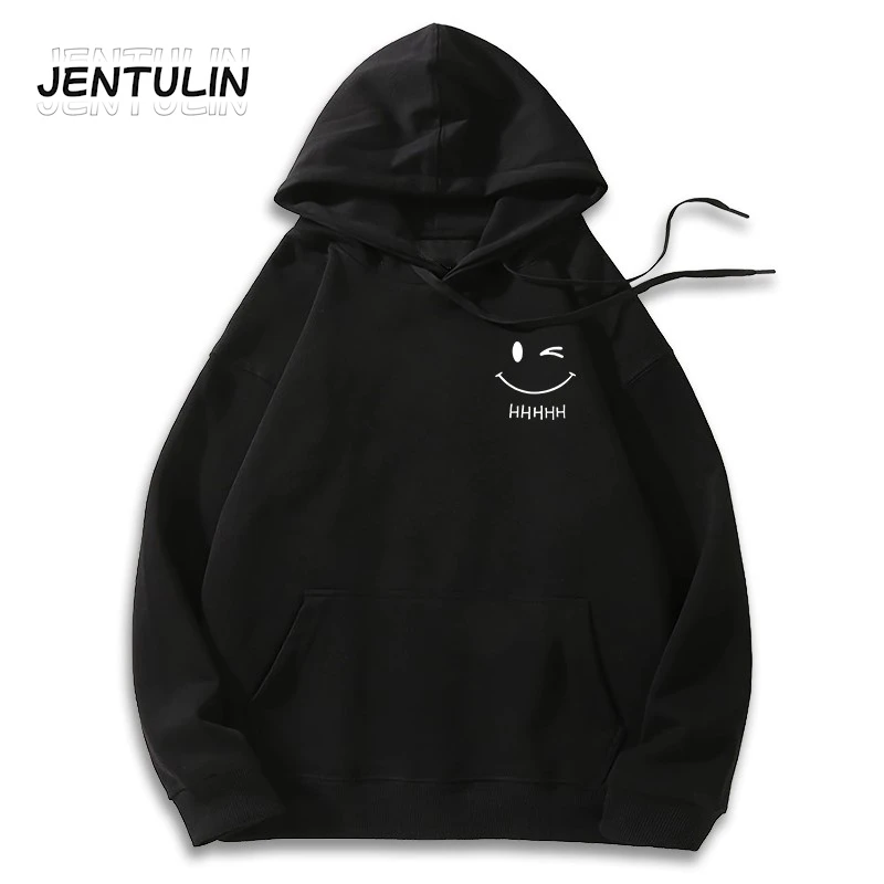 

Женские толстовки с улыбающимся лицом, модная одежда Y2k, толстовка, свободная повседневная мужская толстовка с капюшоном, однотонный K Pop, корейский модный пуловер
