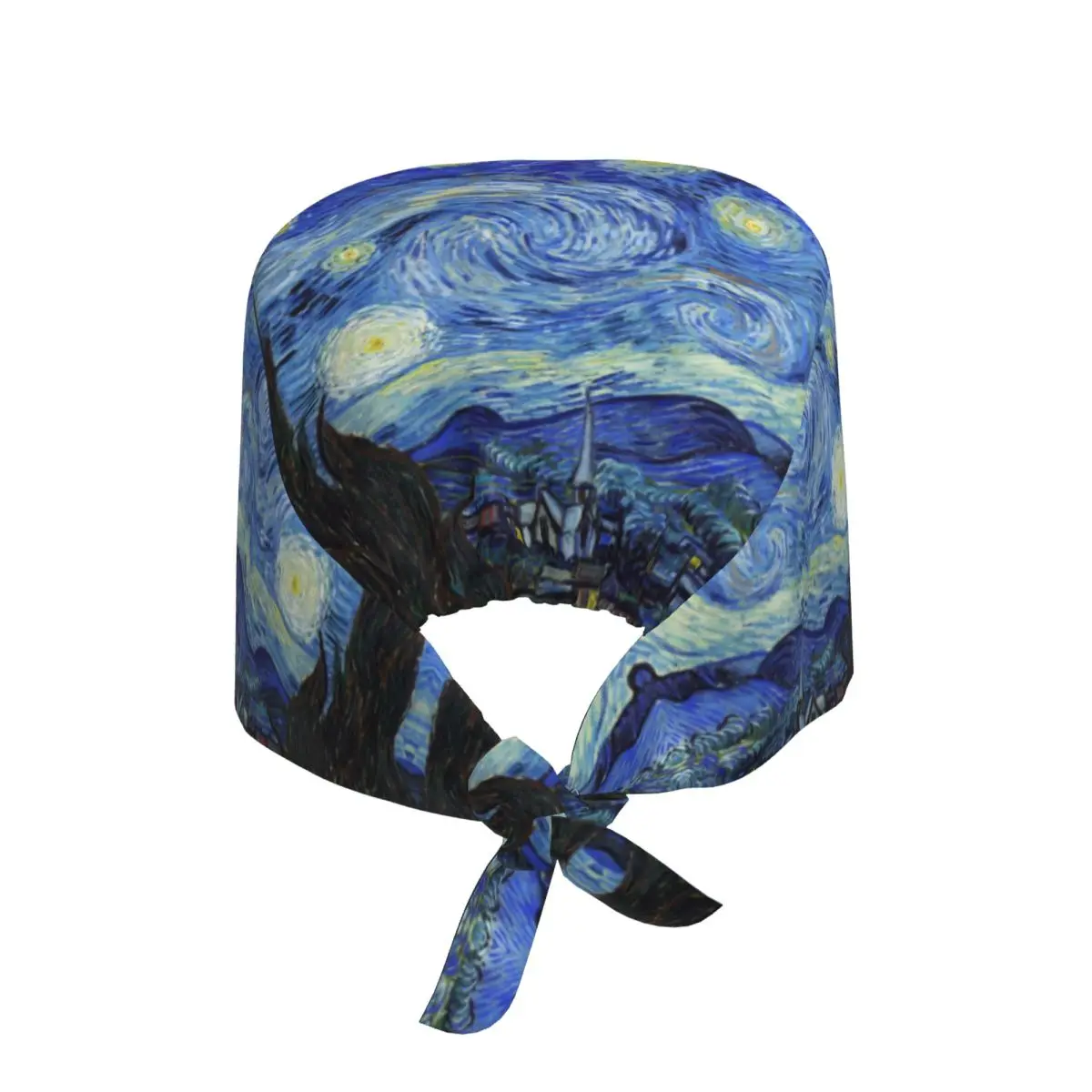 Adjustable Vincent Van Gogh Starry Night Working Hat Art Painting Surgical Hat Scrub Nursing Doctor Surgeon Cap for Dentist