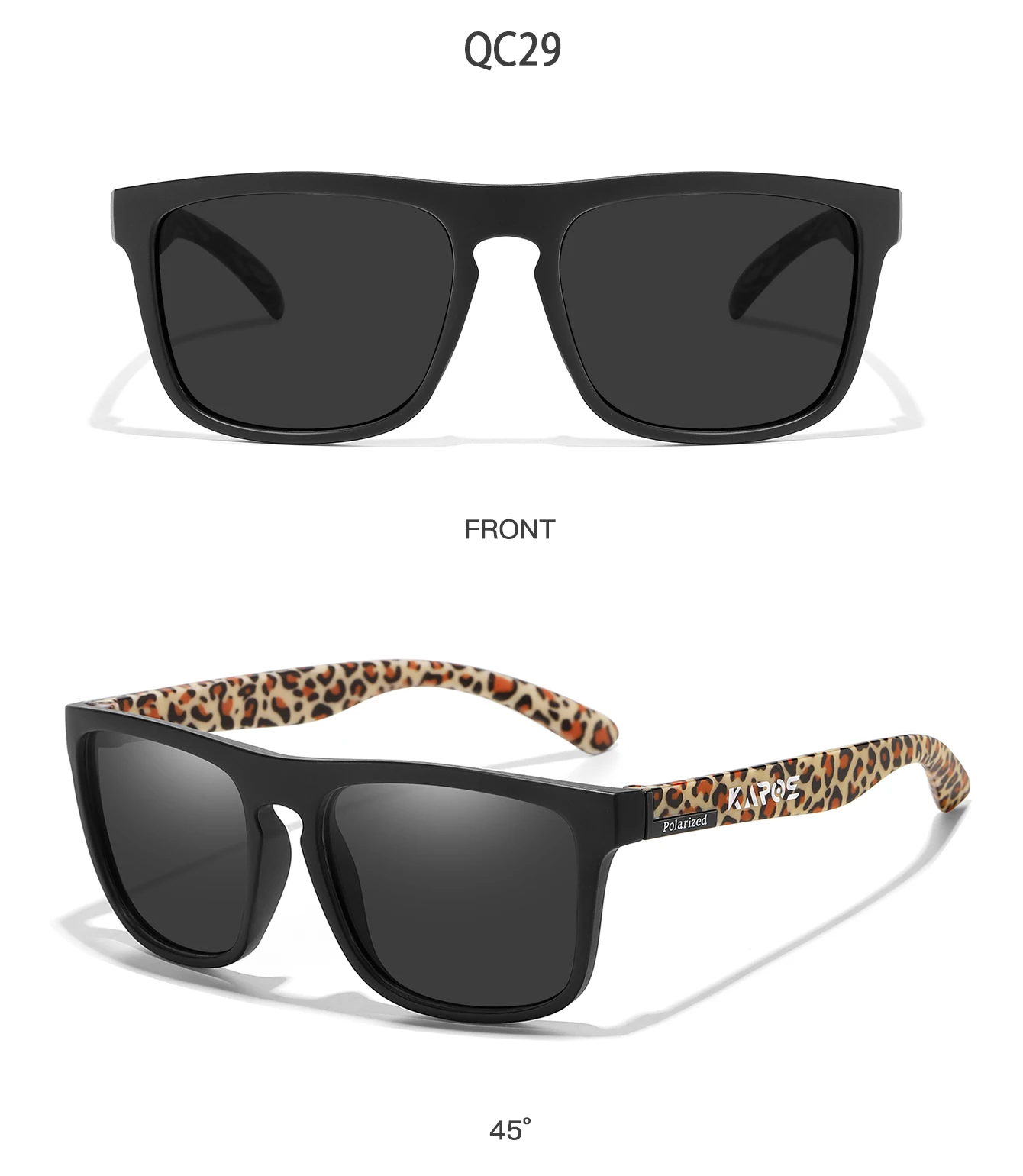 3 Teile/satz Karos Polarisierte Sonnenbrille Mode UV400 Schutz Unisex Anti-glare Gläser Geeignet Für Männer Fahren Radfahren Brillen – Detail 11