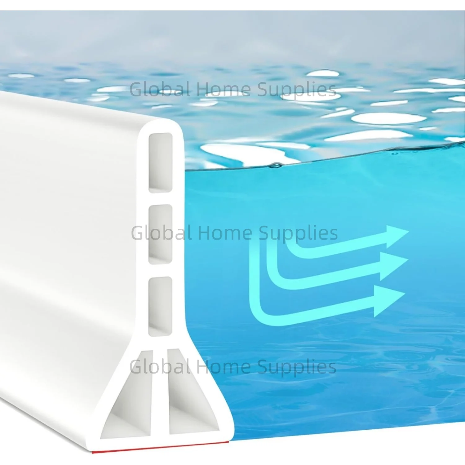(Upgraded) 4” / 10cm High Shower Threshold Water Dam Collapsible Shower Water Barrier Stopper Dry and Wet Separation for Bathroo
