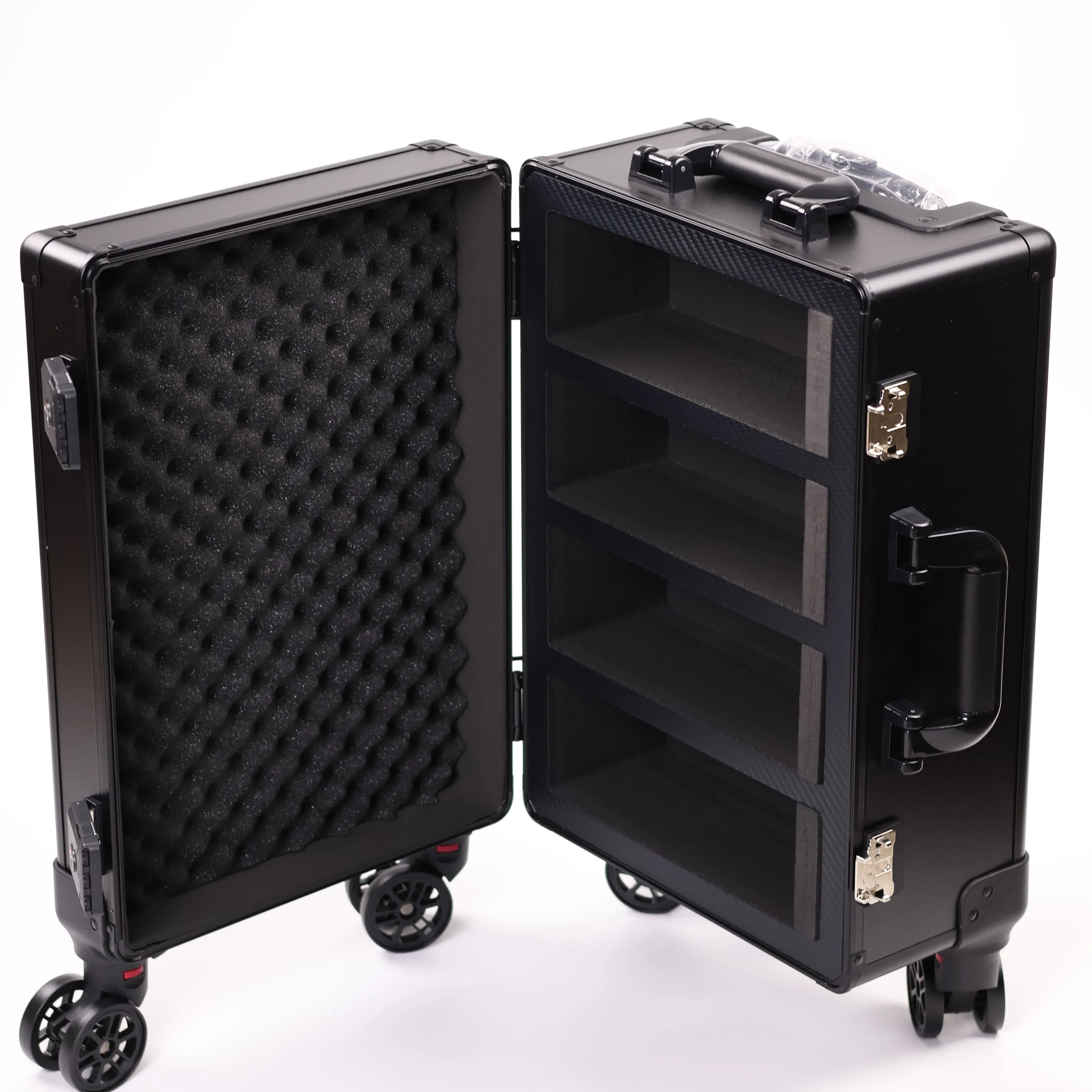 Rolling Aluminum Graded Card Storage Case Lockable Wheeled Box for PSA BGS Slabs Large‑Capacity TCG Collectible Protection