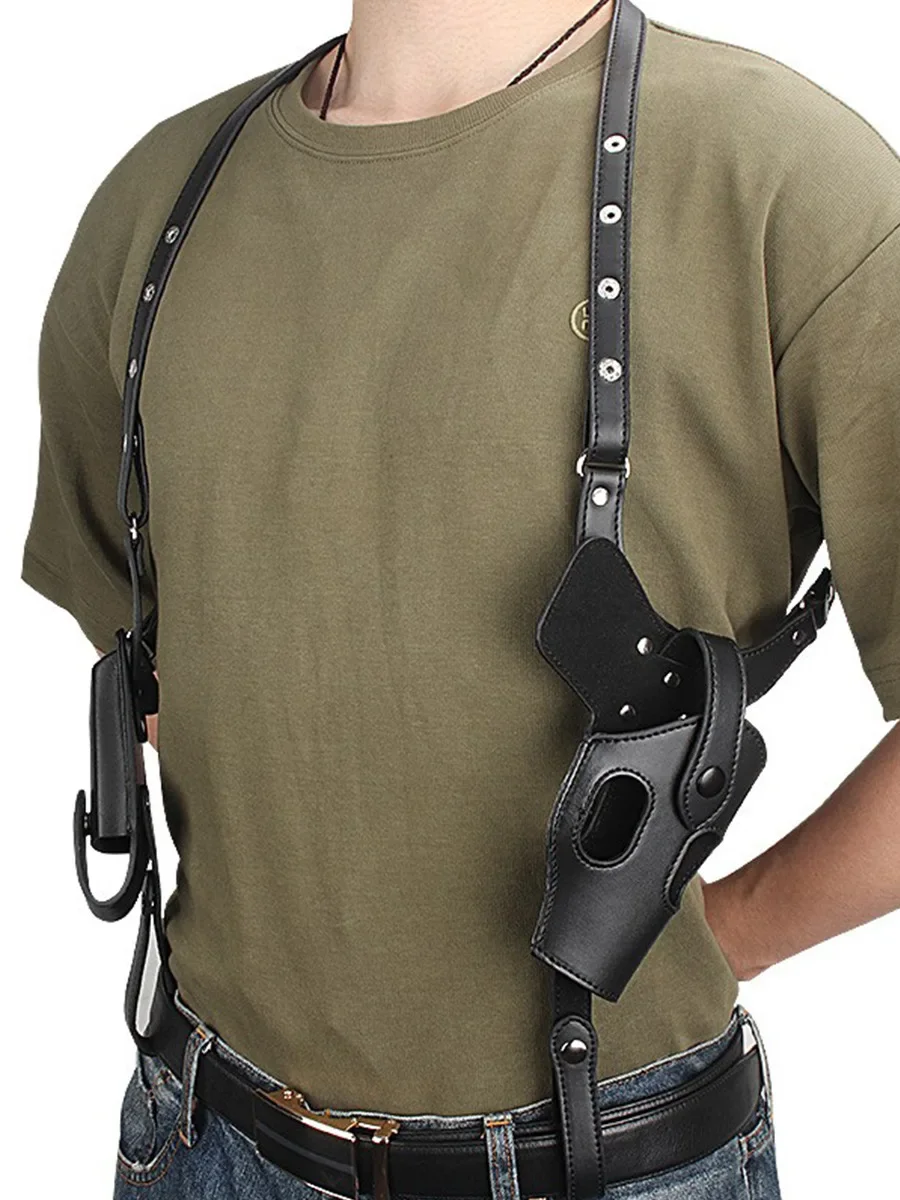 New Gun Holster for Glock 17/19/43/43x Accessory Portable Synthetic Leather Double Shoulder Concealed Hunting Tactical Equipment