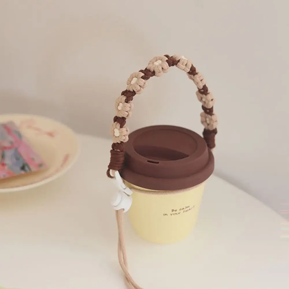 Flower Water Bottle Handle Tumbler Accessories Handmade Packaging Strap Leakproof Adjustable Cup Carrying Strap