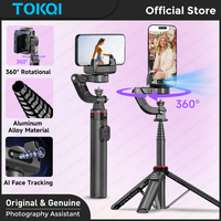 C22 Handheld Gimbal 360° AI Face Tracking Shoot Stabilizer Selfie Stick Desktop Tripod with Multifunction Remote for Smartphoes