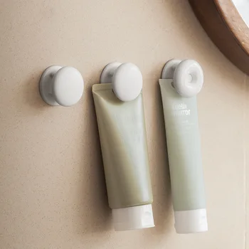 코너 치약 보관 랙 비 천공 벽 장착 페이셜 클렌저 압착기, 욕실 변기 벽 보관 클립, 1 개