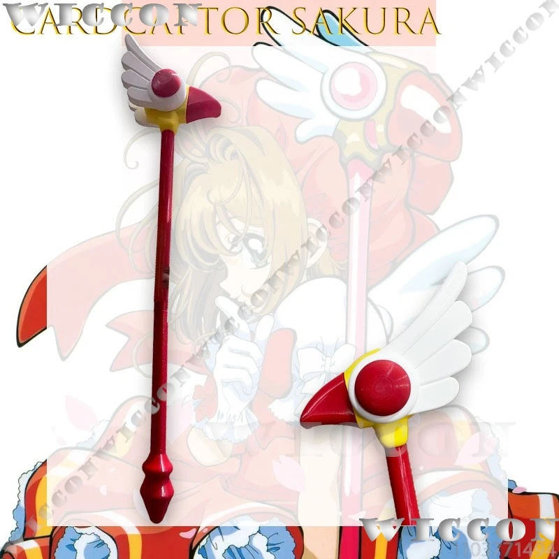 Cardcaptor Sakura Sakura Magic Wand Birdshaped Staff Toy Cosplay Prop Anime Girls Anime Card Cosplay Captor Comic Con Festival view 3