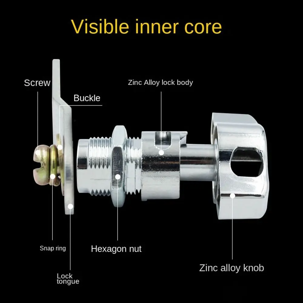New Zinc Alloy Cam Lock Mechanical Hardware Cabinet Door Padlock Keyless DIY Furniture Padlock Cabinet Mailbox