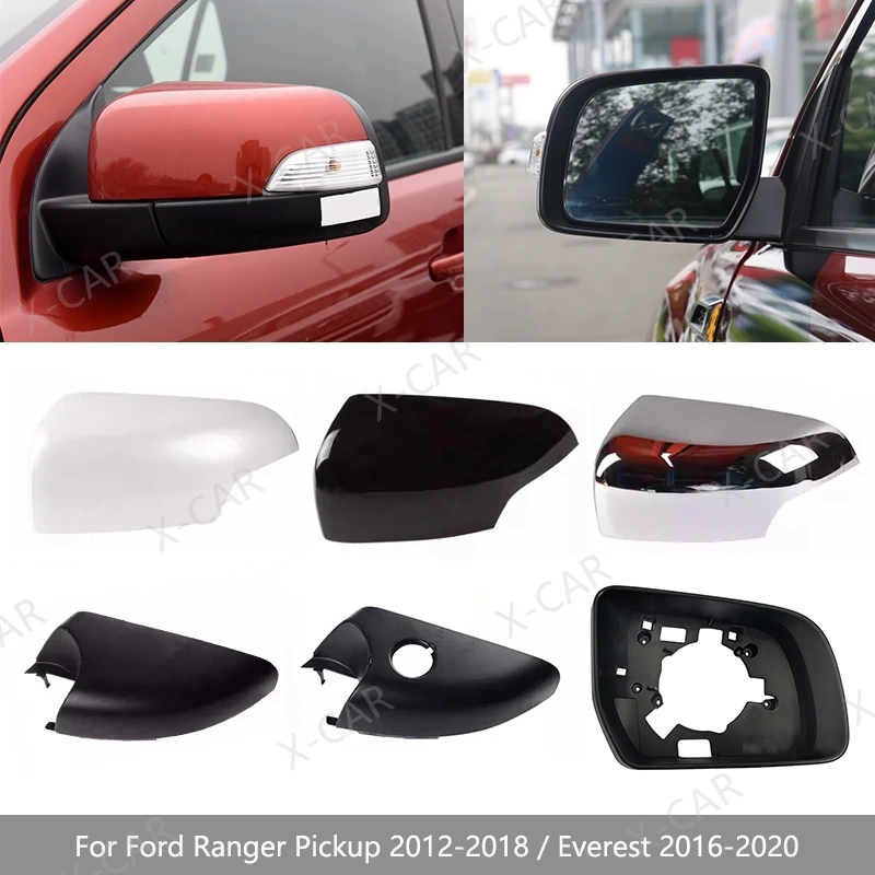 Para ford ranger captador 2012-2018/everest 2016-2020 exterior espelho retrovisor capa inferior espelho lateral quadro caso casa