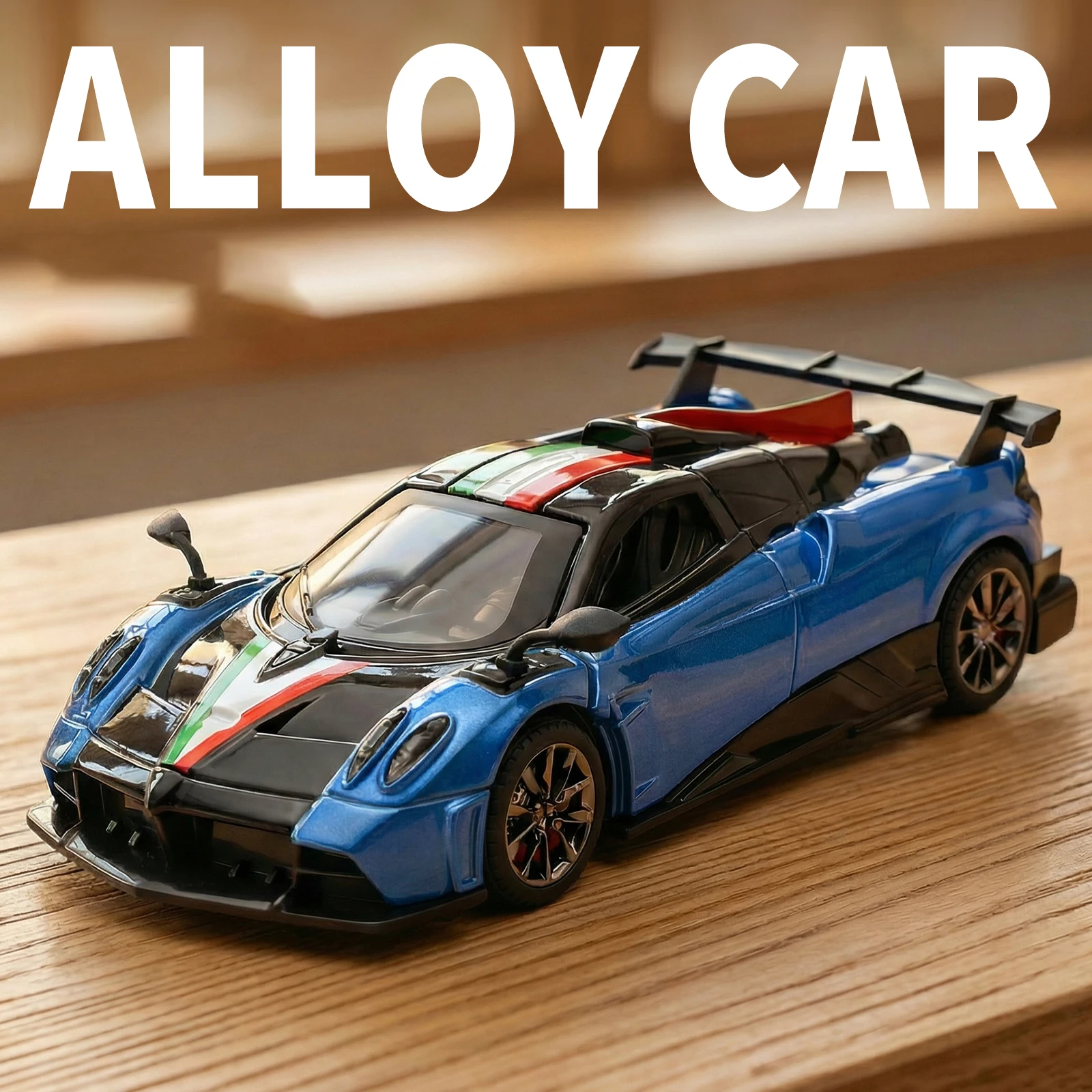 

Модель спортивного автомобиля Pagani Imola Roadster из литого под давлением сплава 1:32 со звуковыми и световыми эффектами, детская игрушка, подарок на день рождения для мальчика