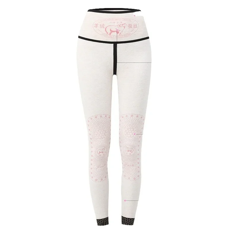 Outono e inverno nova caxemira proteína seda barbie calças femininas exterior cintura alta barriga preto ouro leggings