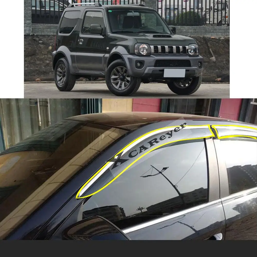 For SUZUKI JIMNY 2005 2006 2007 2008 2009 2010 2011 2012-2018 Car Sticker Plastic Window Glass Wind Visor Rain/Sun Guard Vent