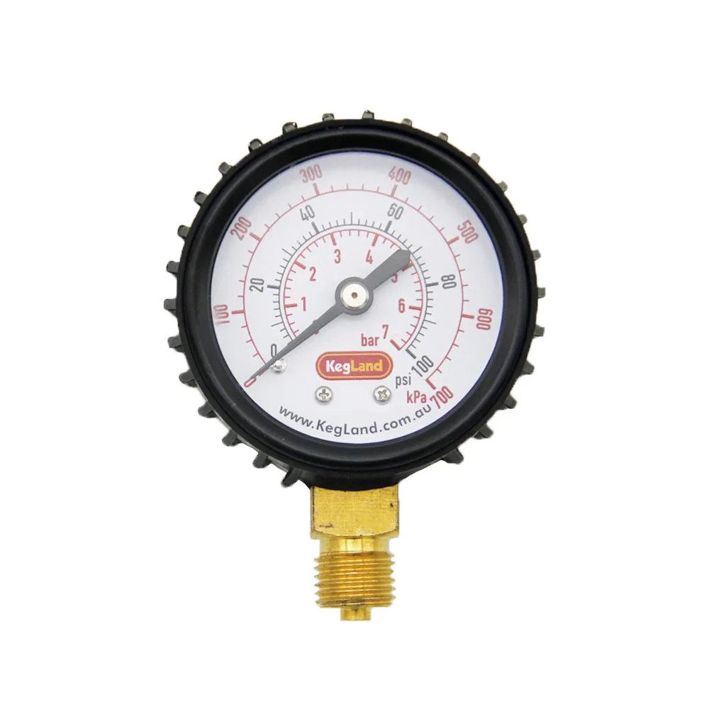 Kegland REPLACEMENT LOW PRESSURE GAUGE FOR REGULATOR 0-100PSI