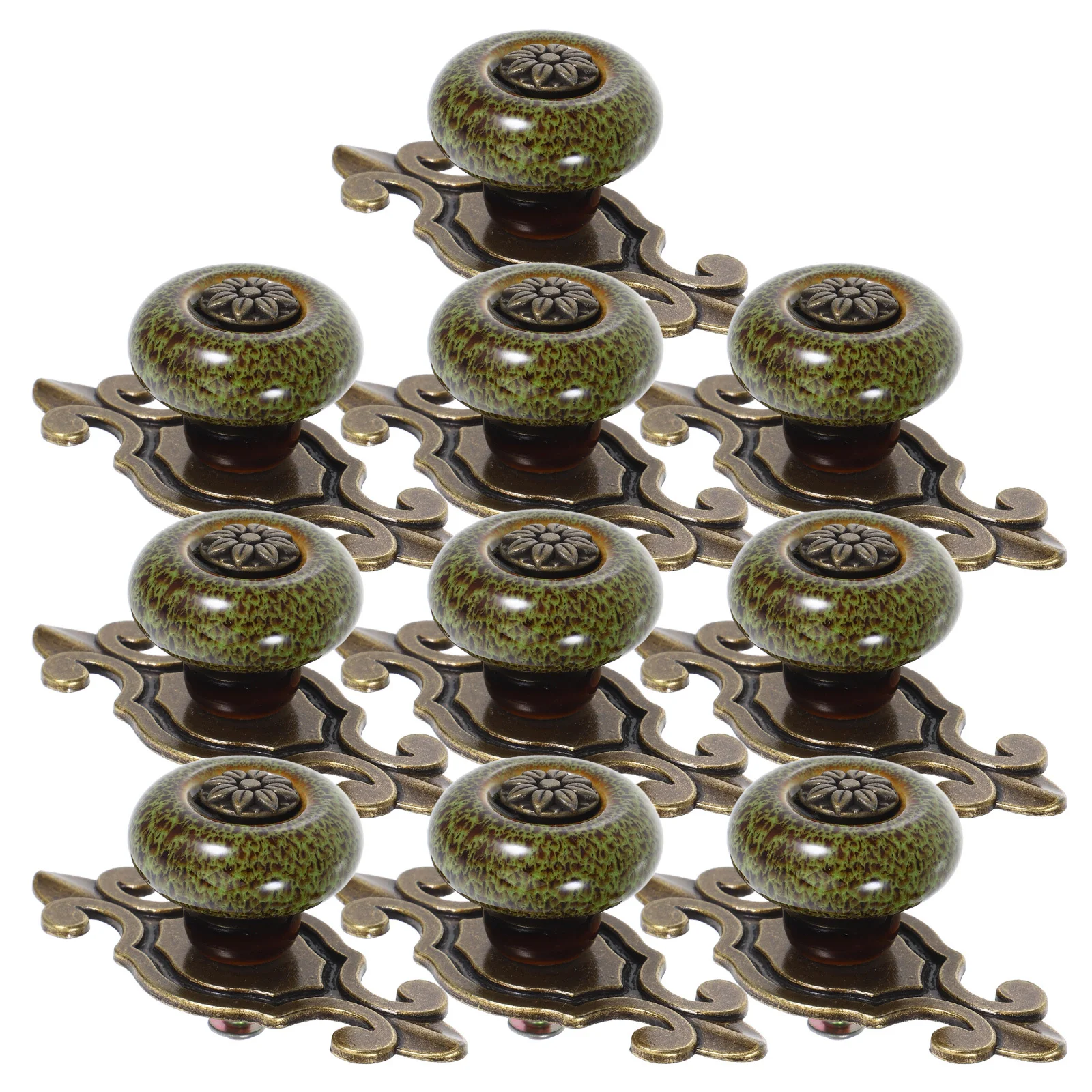 

10Pcs Retro Crystal Cabinet Knobs Universal Fit for Furniture DIY Projects Elegant Kitchen Wardrobe Hardware Cabinet Handles