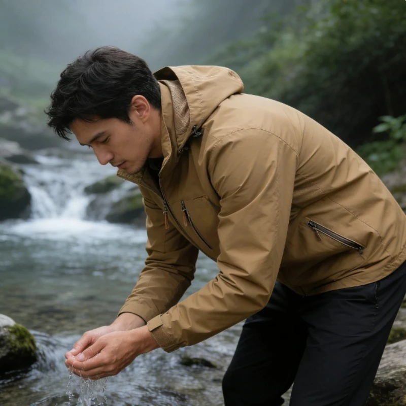 

Новая мужская ветровка для весны и осени, однотонная, водонепроницаемая, ветрозащитная, повседневная спортивная куртка для активного отдыха