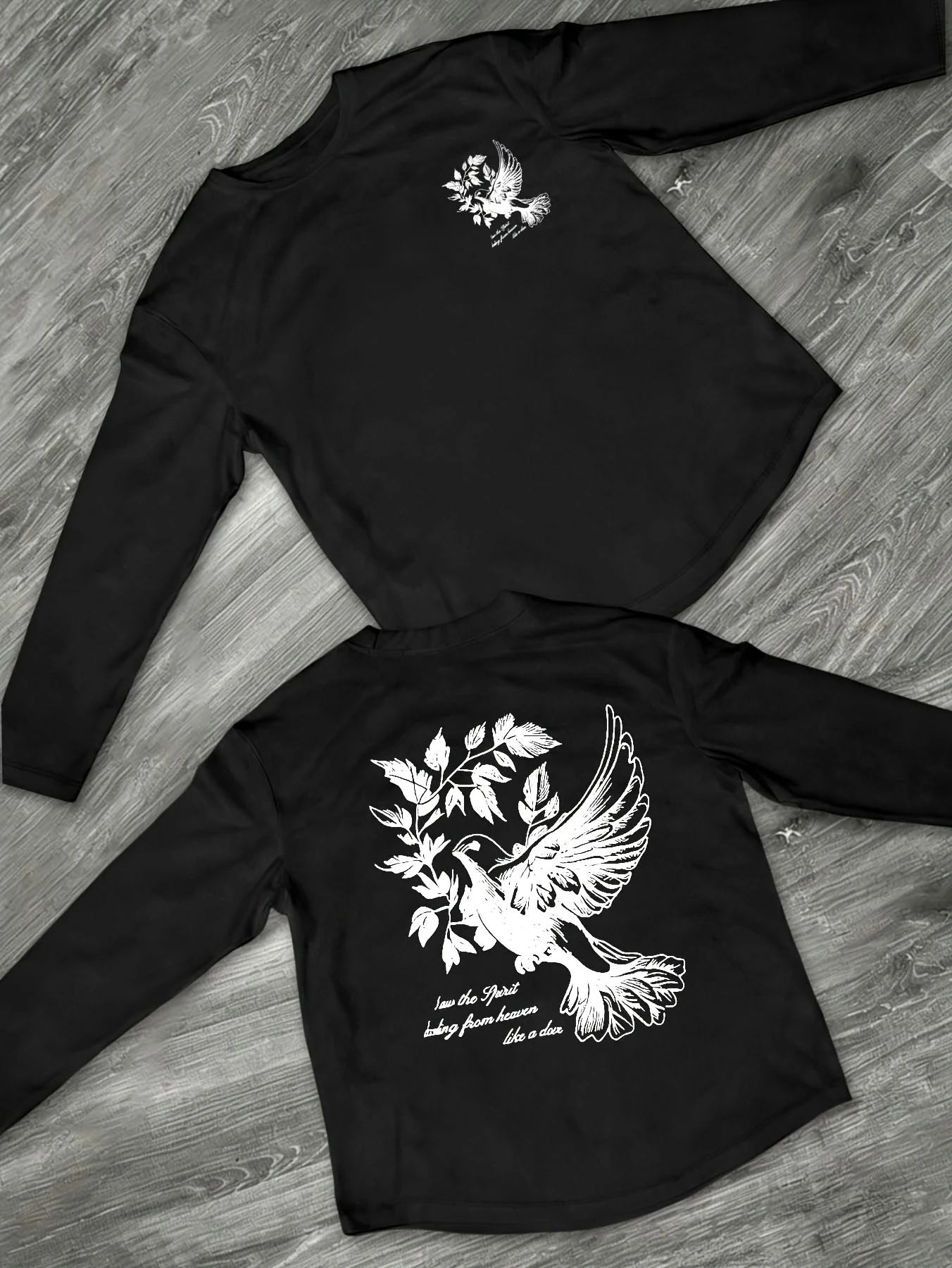 T-shirt imprimé à manches longues pour homme, coupe classique pour le printemps/l'automne, idéal pour les sports de plein air et les tenues décontractées